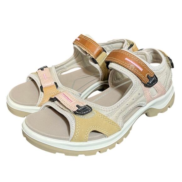 Ecco Offroad Sport Nubuck Sandals Shoes Women's 9-9.5 US EU 40 Multi Color - Picture 1 of 6